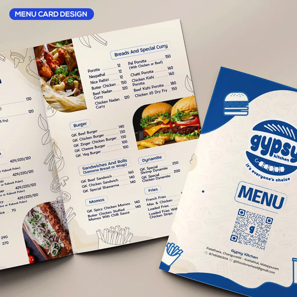 Menu-Gypsy-Kitchen best graphic designer in kasaragod